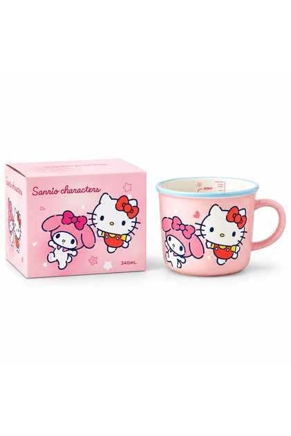 كوب سيراميك سانريو "هيلو كيتي" (Hello Kitty) مع علبة هدايا - متوفر بـ 5 تصاميم (كلاسيكي ومجسم 3D)
