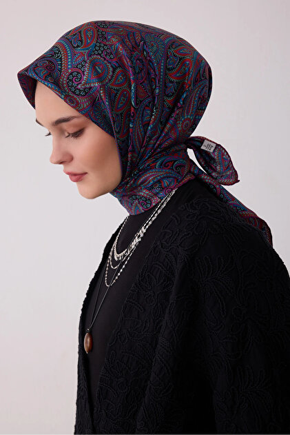 Ethnic Patterned 100% Twill Silk Scarf 4404D