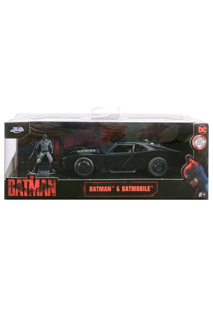 Set masina si figurina din metal, Jada, Batman si Batmobile 2022, 1:32