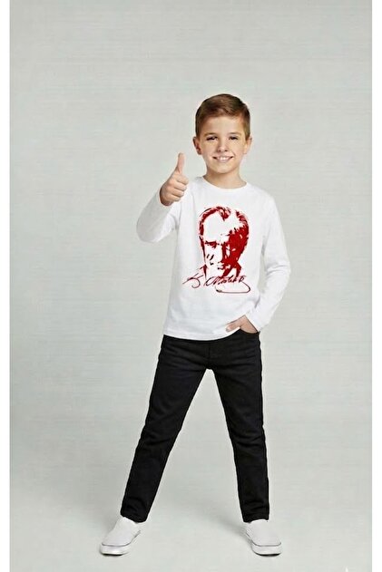 Boy's 23 April - 29 October Performance Outfit Long Sleeve T-Shirt and Inside-Adjusted Pants 2-Piece Set