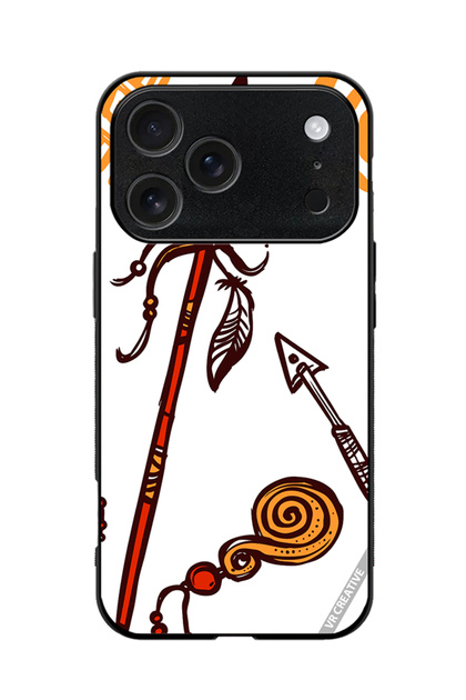 Protective Case Cover For Apple iPhone 17 Pro Max African Spear Design Multicolour