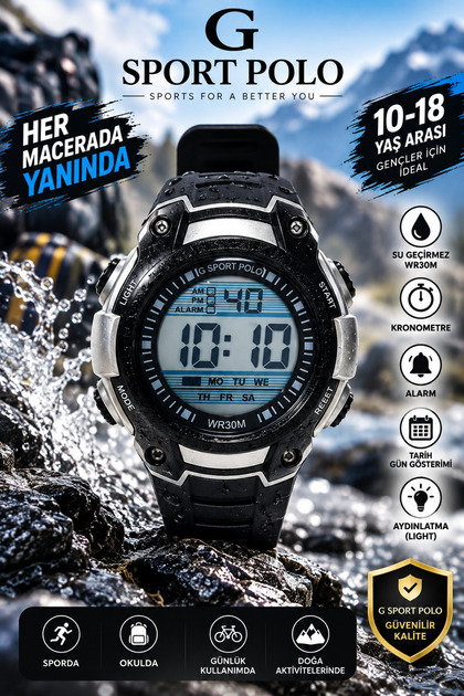 30m Water Resistant Children'S/Teenagers' Watch with Light, Alarm, Stopwatch and Calendar