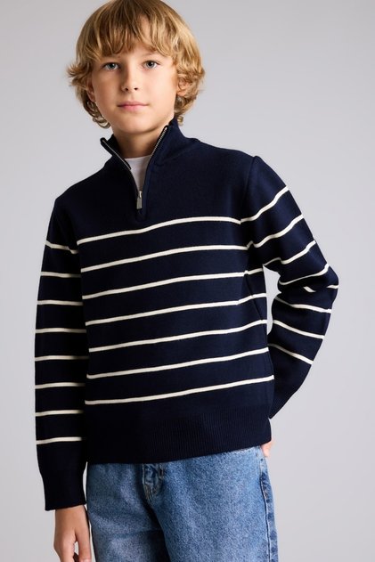 Striped Half Zipper Knitwear Sweater Boys H4425A826Au