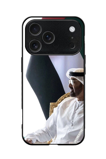 Protective Case Cover For Apple iPhone 18 Pro Max Sheikh Mohamed Bin Zayed Al Nahyan Design Multicolour