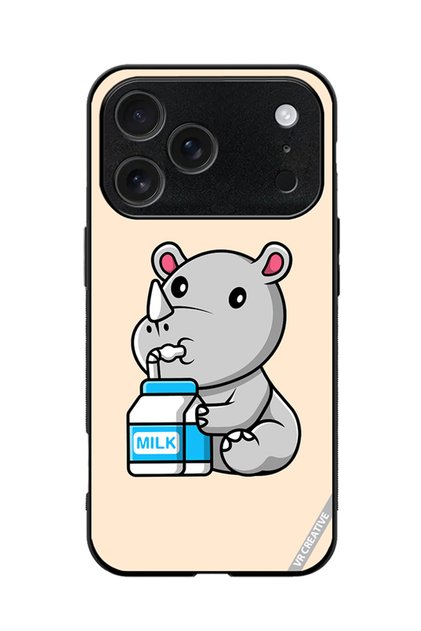 Protective Case Cover For Apple iPhone 17 Pro Max Cute Rhino Design Multicolour