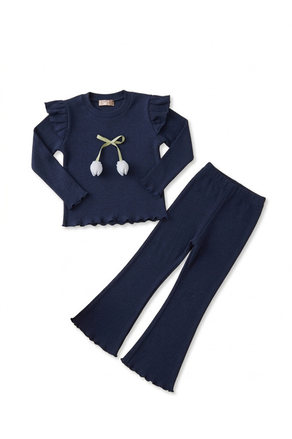 Girl's Ruffled 2-Piece Set with Spanish Flared Pants - Ages 3-8