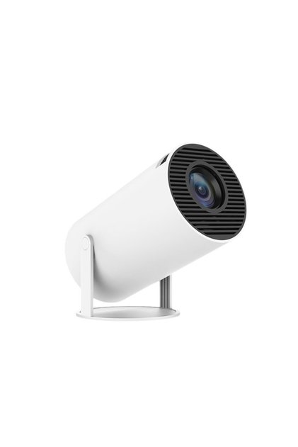 Smart Portable Projector with Remote Control, Compact Home Cinema Projector, White