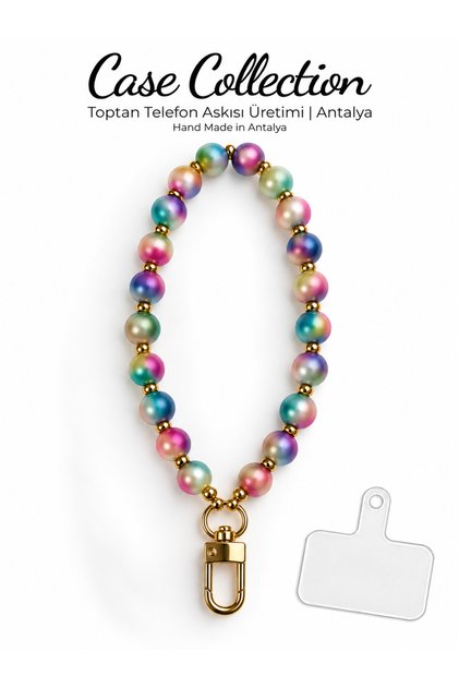 Phone Strap Phone Lanyard Beaded Charm Pearl Bracelet Use with Apparatus Suitable for All Models