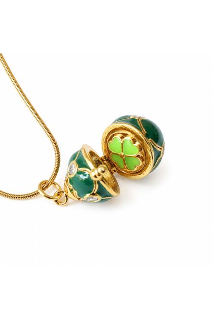 Nova Green Lucky Egg Steel Necklace