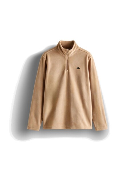 6Wm1023-Bg Men's Half-Zip Fleece Beige