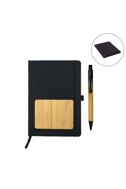 rPET and Bamboo Notebook with Pen Gift Sets
