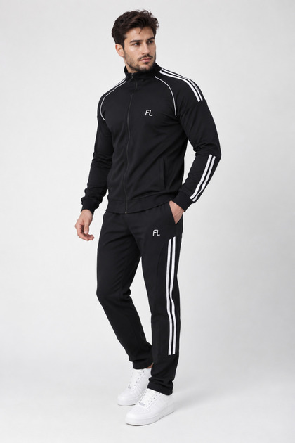 Men's Diver Fabric Regular Fit Comfortable Cut Stylish and Sporty Tracksuit Set