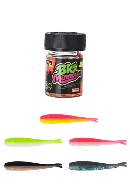 Bio Minnow 3.7cm Floating Sıvılı Kokulu LRF Silikonu Silver Glitter