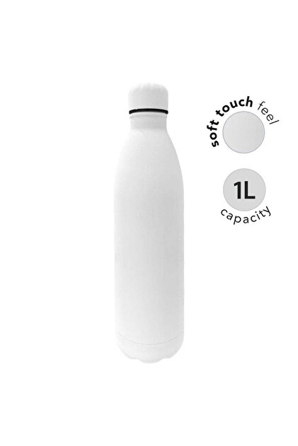Modena - Soft Touch lnsulated Water Bottle - 1L - White