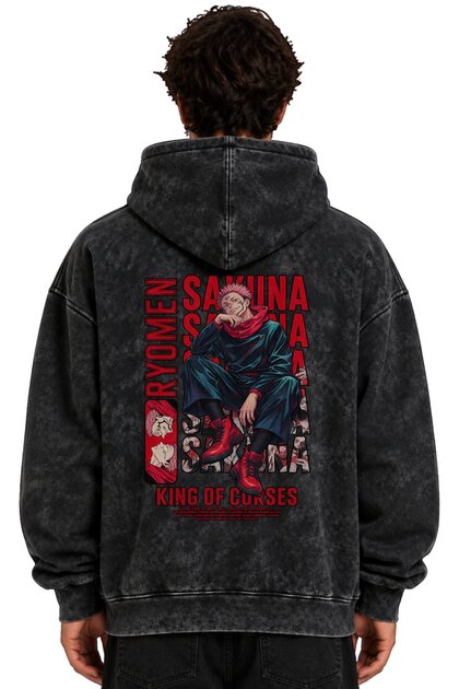 Ryomen Sukuna Jujutsu Kaisen Anime Printed Unisex Oversize Washable Hoodie Sweatshirt
