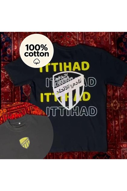 تي شيرت برسومات نادي الاتحاد 1927، 100% قطن، مقاس كبير، نادي الهلال، نادي النصر، الرياض، نادي كرة القدم السعودي، 1955، تي شيرت لمشجعي كرة القدم، تي شيرت مطبوع بأكمام قصيرة، كرة القدم السعودية