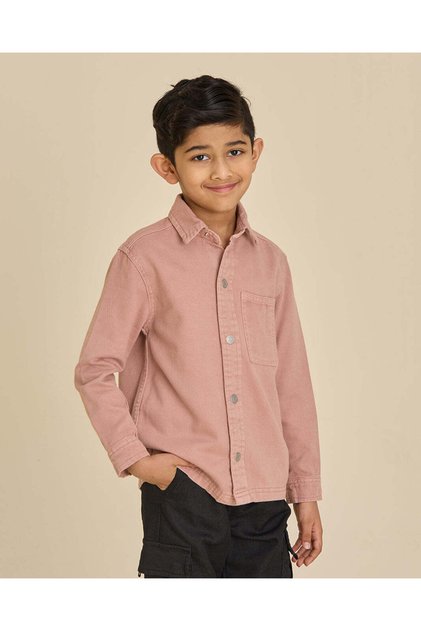Boys Marsala Plain Twill Shacket