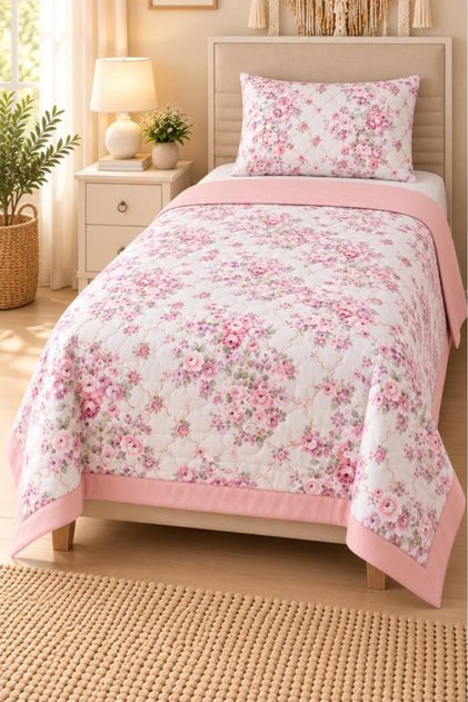Mira 100% Cotton Fiber Filled 160X220 cm Single Pique Set