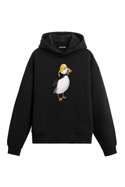 Raincoat Puffin Design Hooded Sweatshirt