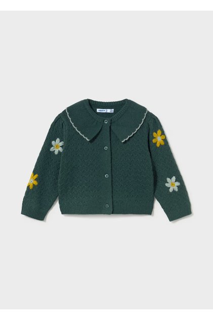 Baby Girl Buttoned Collared Cardigan