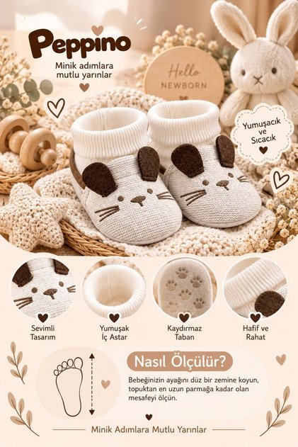 Soft Socks / Non-Slip Soles / Baby Knitwear First Step Booties