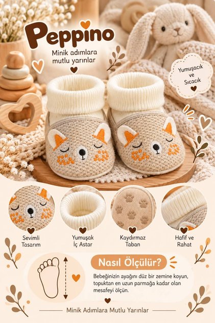 Soft Socks / Non-Slip Soles / Baby Knitwear First Step Booties