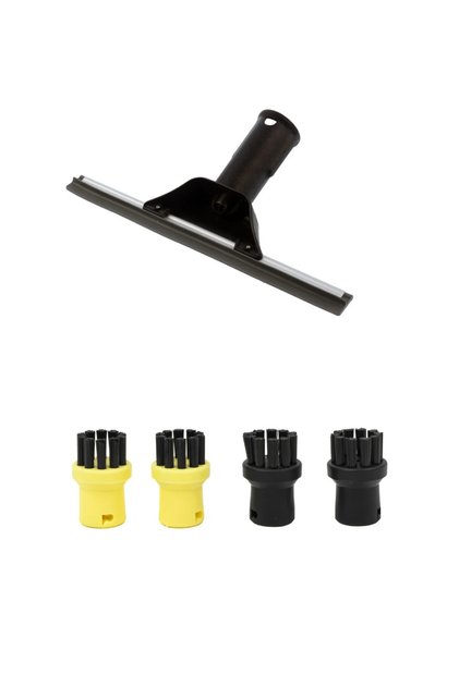 Karcher Uyumlu SC 1, SC 2,SC 3, SC 4 Buharlı Süpürge Temizleyici Cam Silme Aparatı & Yuvarlak Fırça Seti
