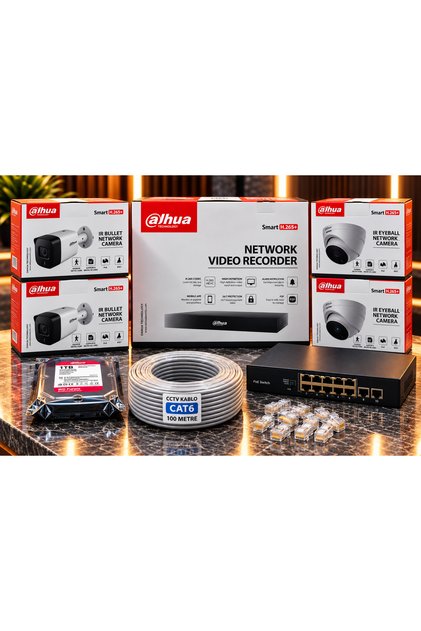 İKİ İÇ İKİ DIŞ IP KAMERA SET