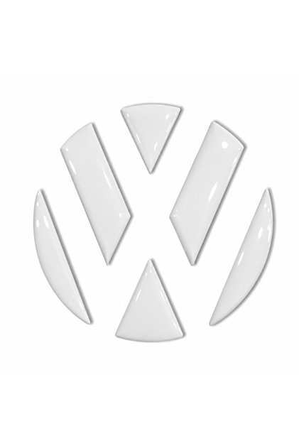 Volkswagen Rear Trunk Logo 3D Interior Sticker White