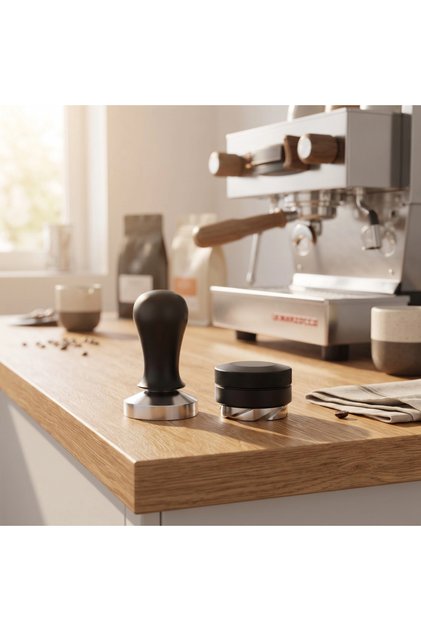 2'li Tamper Kahve Demleme Seti (MAKARON- AHŞAP TAMPER)