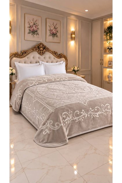 Double Blanket 220X240, Thick, Soft, Embossed, Plush