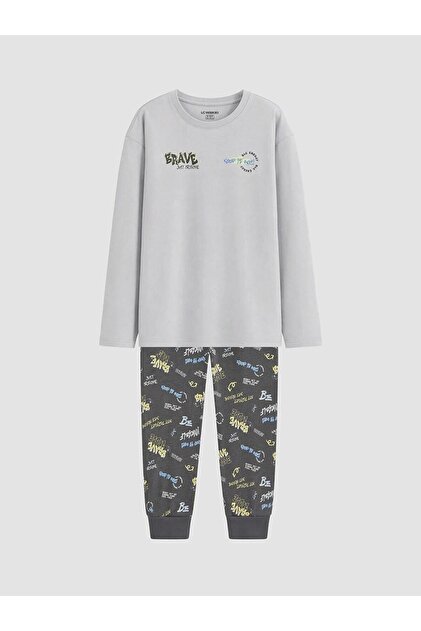 Crew Neck Boys' Pajama Set (W6)