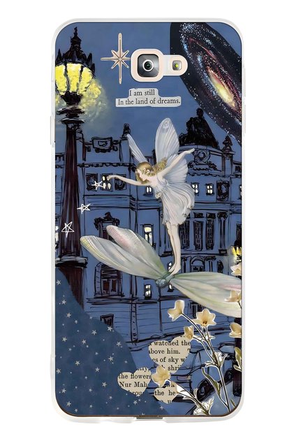Samsung Galaxy J7 Prime Compatible Fairy Tale Patterned Transparent Phone Case