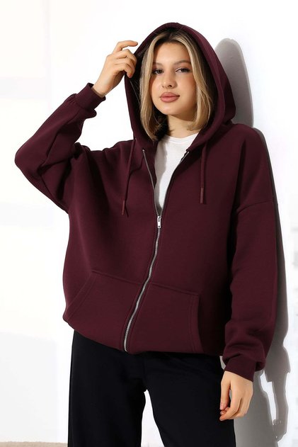 Kadın Kapşonlu 3 İp Sweat 21618