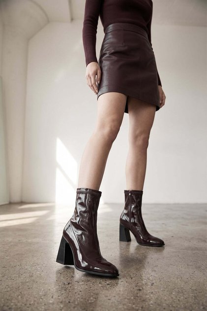 Elit Pm486 K1503-1 Women's Heeled Boots Brown