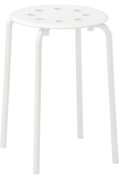 Marius Stackable Stool made of Durable Lightweight Space-Saving Anti-Slip Plastic and Steel