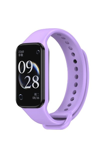 Curea din silicon pentru smartwatch, compatibilă cu Xiaomi Smart MiBand 8 Active și Redmi Smart Band 2, Liliac