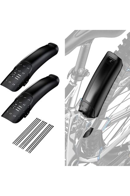 Universal Mountain Bike Mud Guard, 2pcs Adjustable Road Mountain Bicycle Mud Guard, Rear and