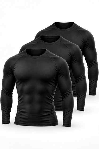 Basic Compression | Unprinted Lycra Body-Fitting Slim Fit T-Shirt, Sportsman's Body Suit