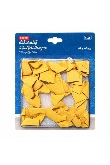 1425 9’lu Efekt Damgası 14 x 14 cm Dekoratif Duvar Boyası Desen Verme Aparatı