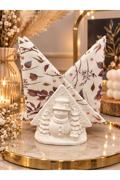 Snowman Model Napkin Holder Figurine