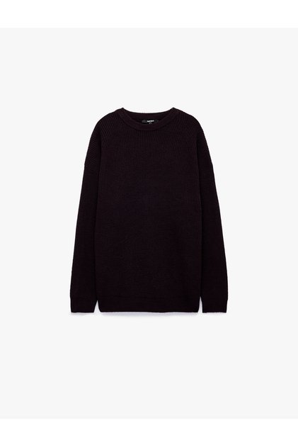 Crew Neck Long Sleeve Comfortable Fit Knitwear Sweater