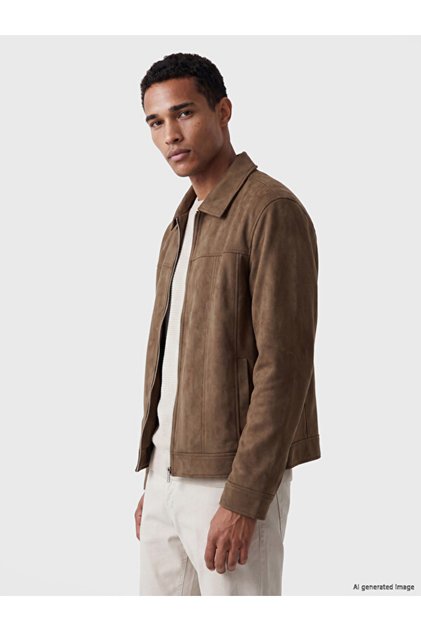 Esvab • Modern & Distinctive Loose Fit Suede Look Men's Jacket