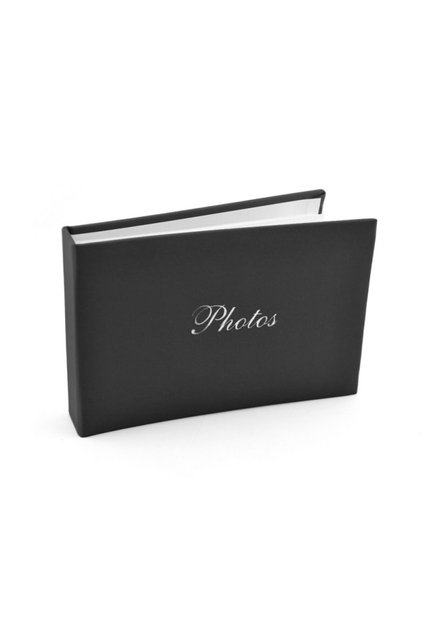 Album foto tip carte, cu finisaj catifelat, 10x15, 36 fotografii, 18 pagini, piele sintetică, Negru