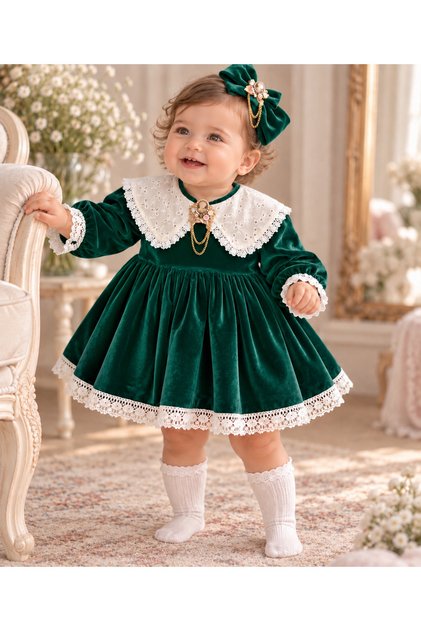 Velvet Puffy Stylish Special Occasion Dress