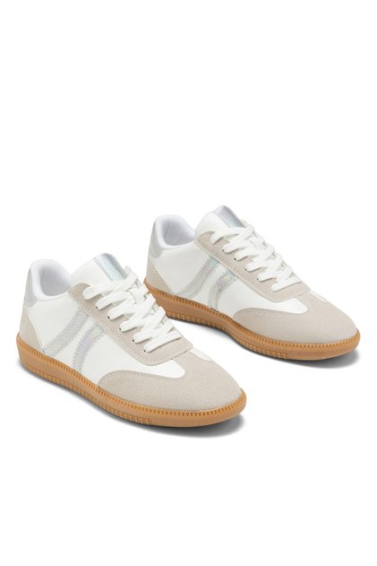 Women's Thermo Sole Side Striped Lace-Up Sports Shoes Sneaker