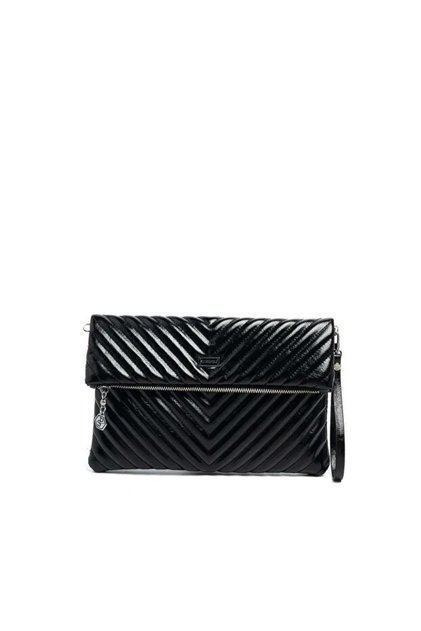 Silver & Polo Sp1134 Women's Portfolio & Clutch Crash Wrinkled Black-Wrinkled Black