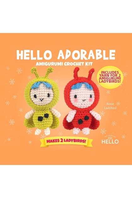 Amigurumi Kit, Mini Knitting Set Ladybird