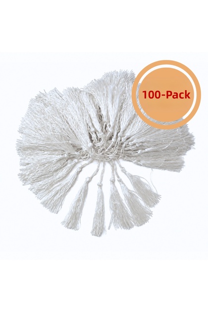 Rope Tassel White 100 Pack Prayer Beads Bookmark Kep Accessory Decoration Design Ornament