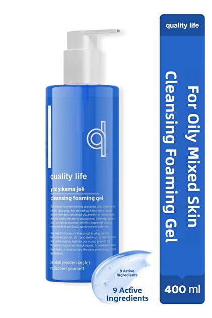 Facial Cleansing Gel 400 ml Anti-Acne and Anti-Blackhead Washing Gel for Oily and Combination Skin